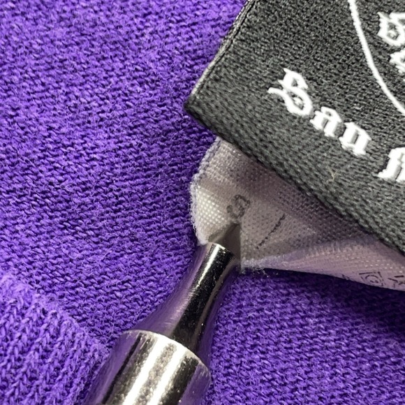 Thrasher Magazine Flame Logo T-Shirt Men's S Purple Skate Graphic Tee Distressed - Picture 5 of 13